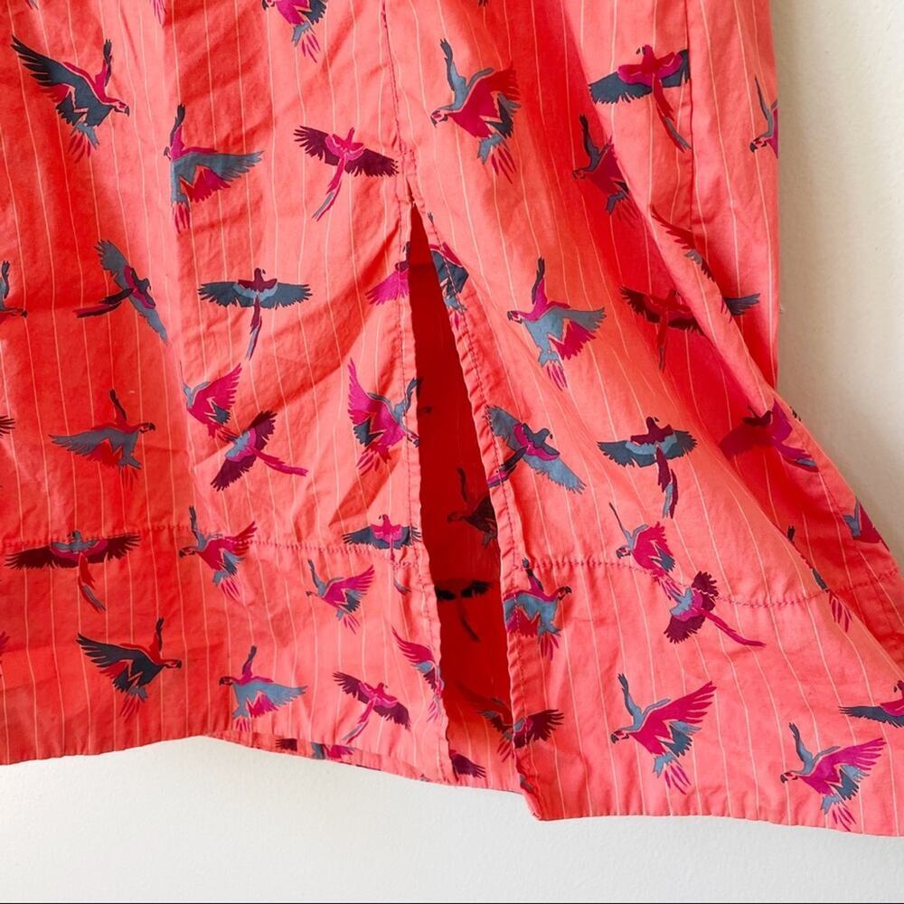 Free People Strapless Coral Parrot Dress - Picture 7 of 12
